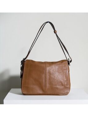 Authentic Coach Vintage Hampton Tan Leather Shoulder Bag! COA Included!